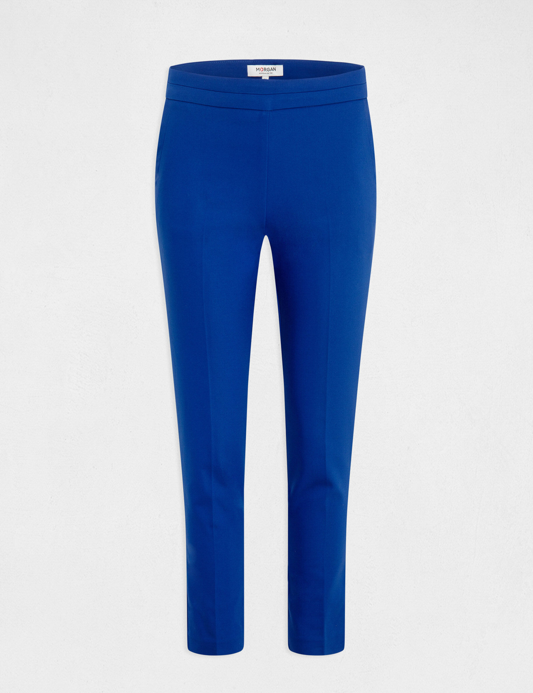 Pantalon cigarette 7/8ème bleu electrique femme - bleu_electrique