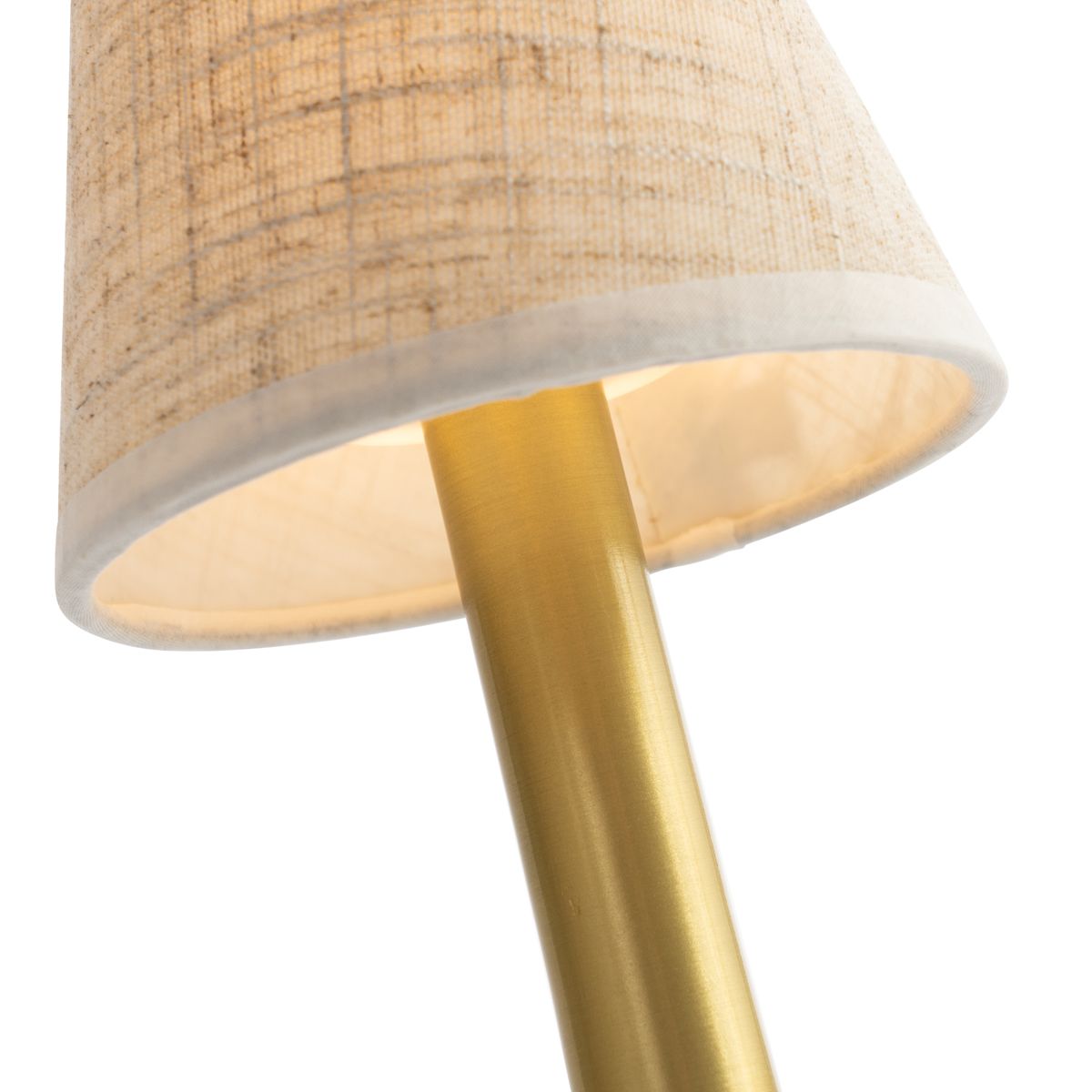 Set van 2 tafellampen goud met beige RGBW oplaadbaar - Elise