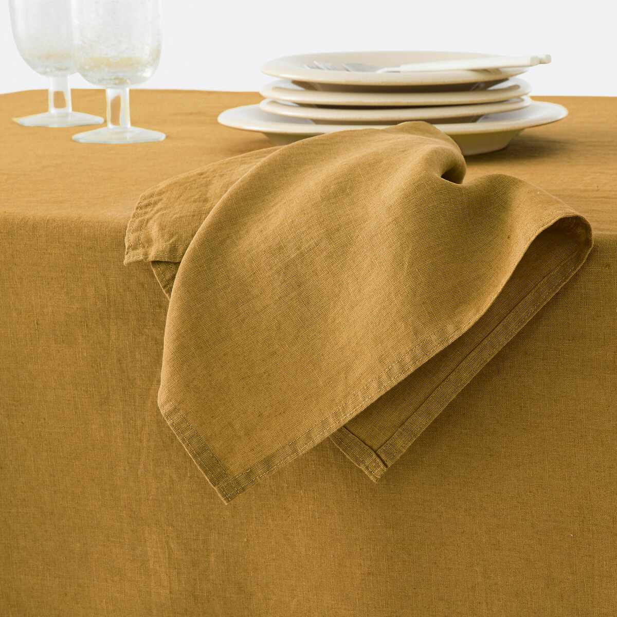 LA REDOUTE INTERIEURS<br>Toalha de mesa em linho lavado, Victorine