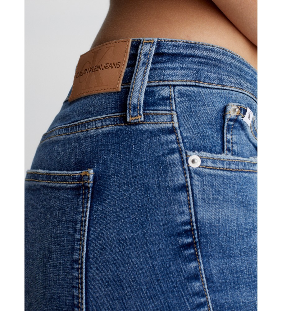 Calça jeans skinny de cintura média Calvin Klein azul