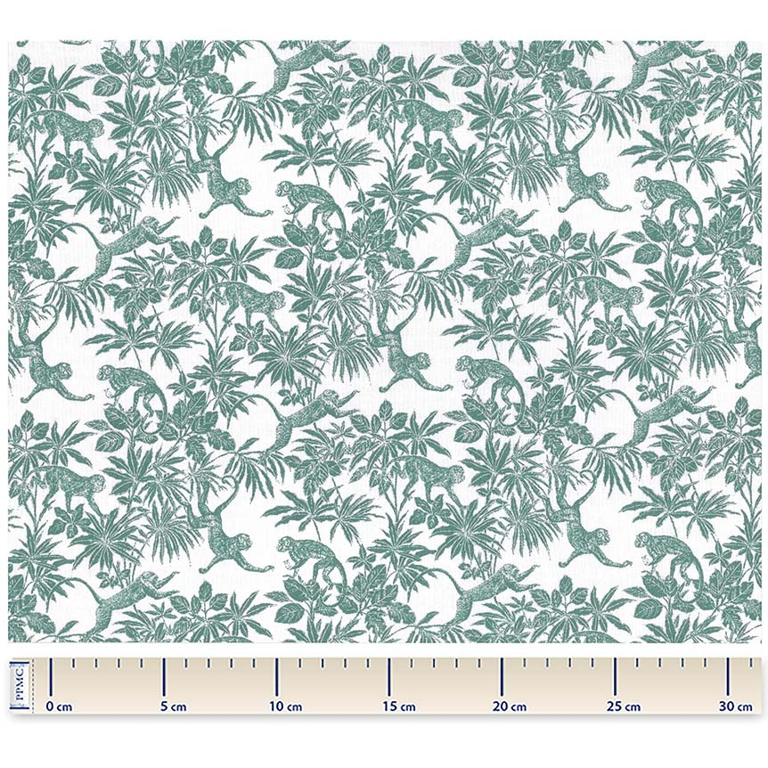 Coupon Tissu 1 M Jungle Vintage