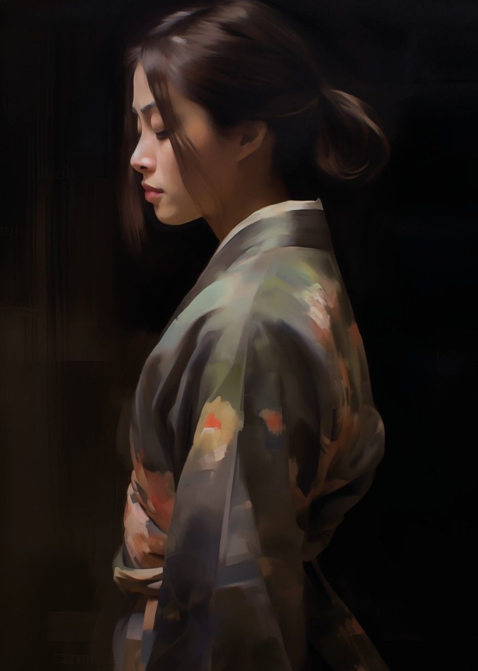 Glasschilderij Kimono Tales
