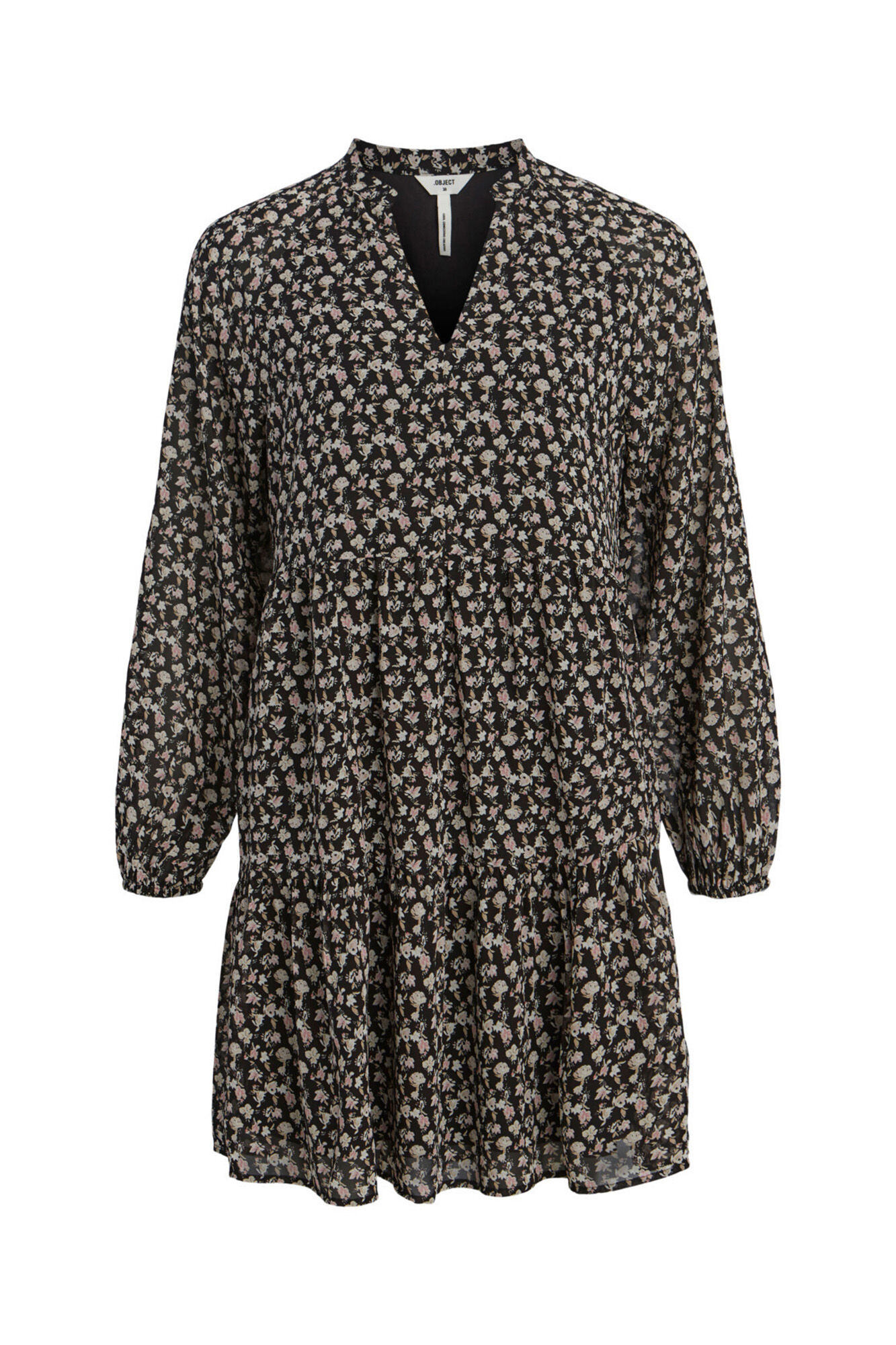 Vestido curto em camadas - Preto