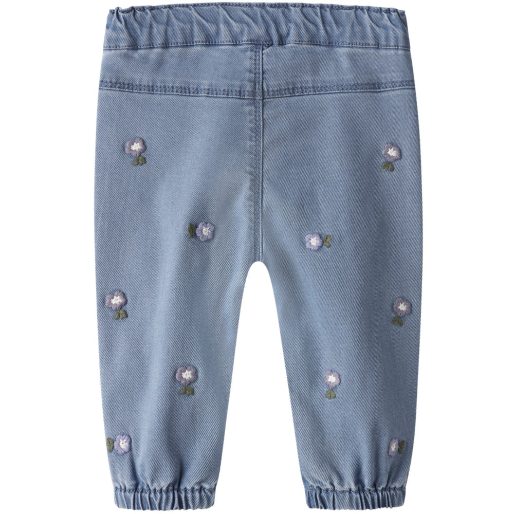 Køb Name It Denim Blue Flower Emb Nbfrose Shaped R Emb Jeans 5321-Yb H
