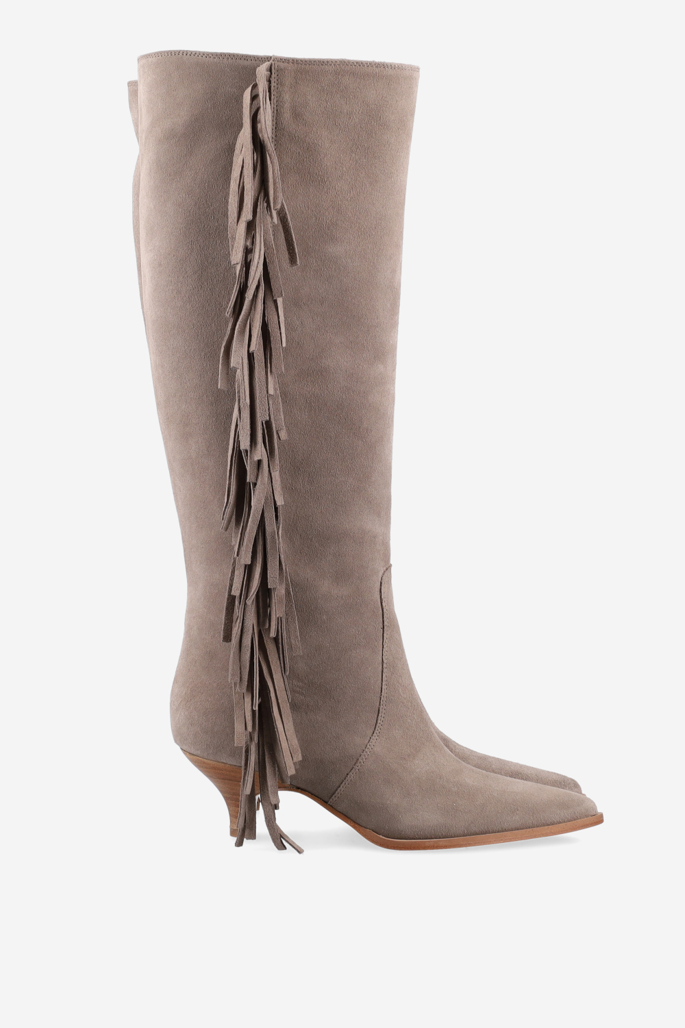 Fringes suede boots