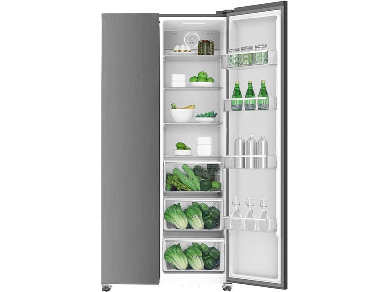 Kibernetik Foodcenter ECOFC683 Dunkelgrau Side by Side Kühl- und Gefrierteil