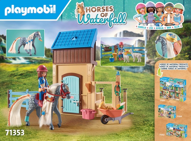 Playmobil® Konstruktions-Spielset »Amelia & Whisper mit Pferdebox (71353), Horses of Waterfall« teilweise aus recyceltem Material