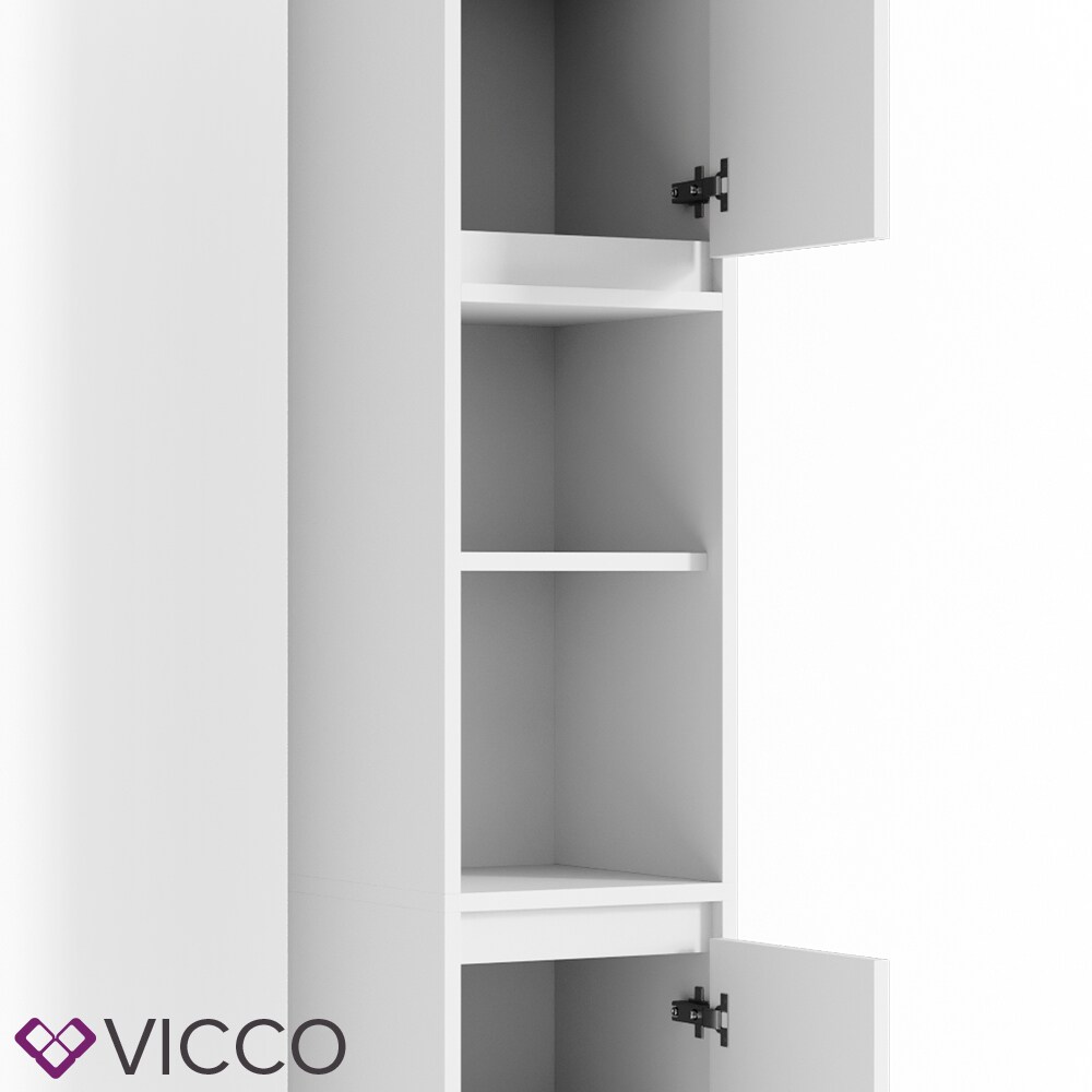 VICCO Badschrank EMMA Weiß Badezimmerschrank Hochschrank Badregal Schrank