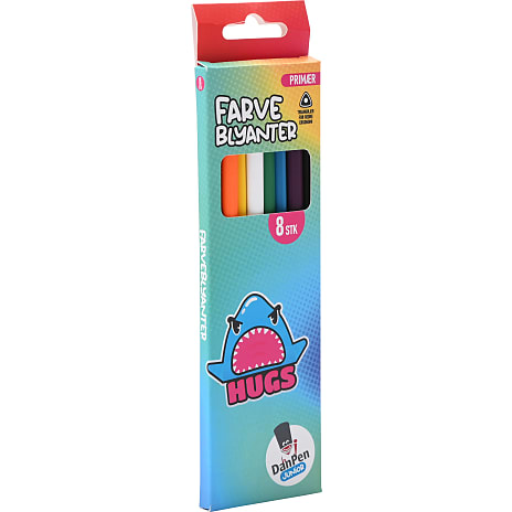 Danpen junior farveblyanter solid 8-pak