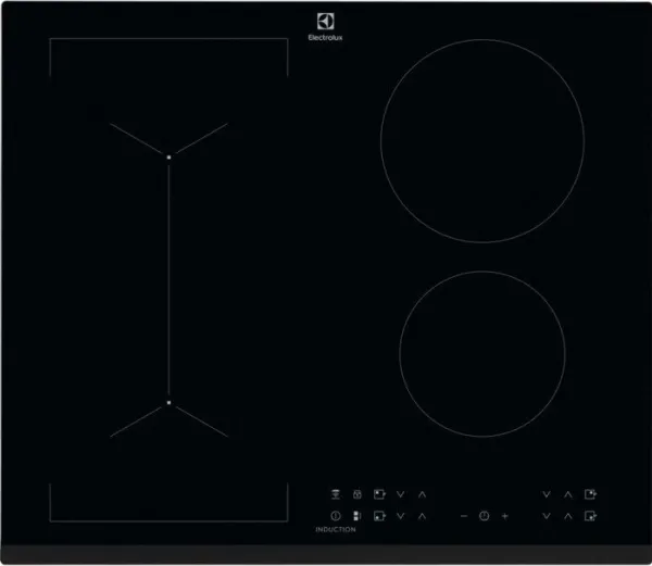 Electrolux SÉRIE 700 LIV6343 - Induktions kogeplade - 4 plader - Niche - bredde: 56 cm - dybde: 49 cm - med kantet front - sort