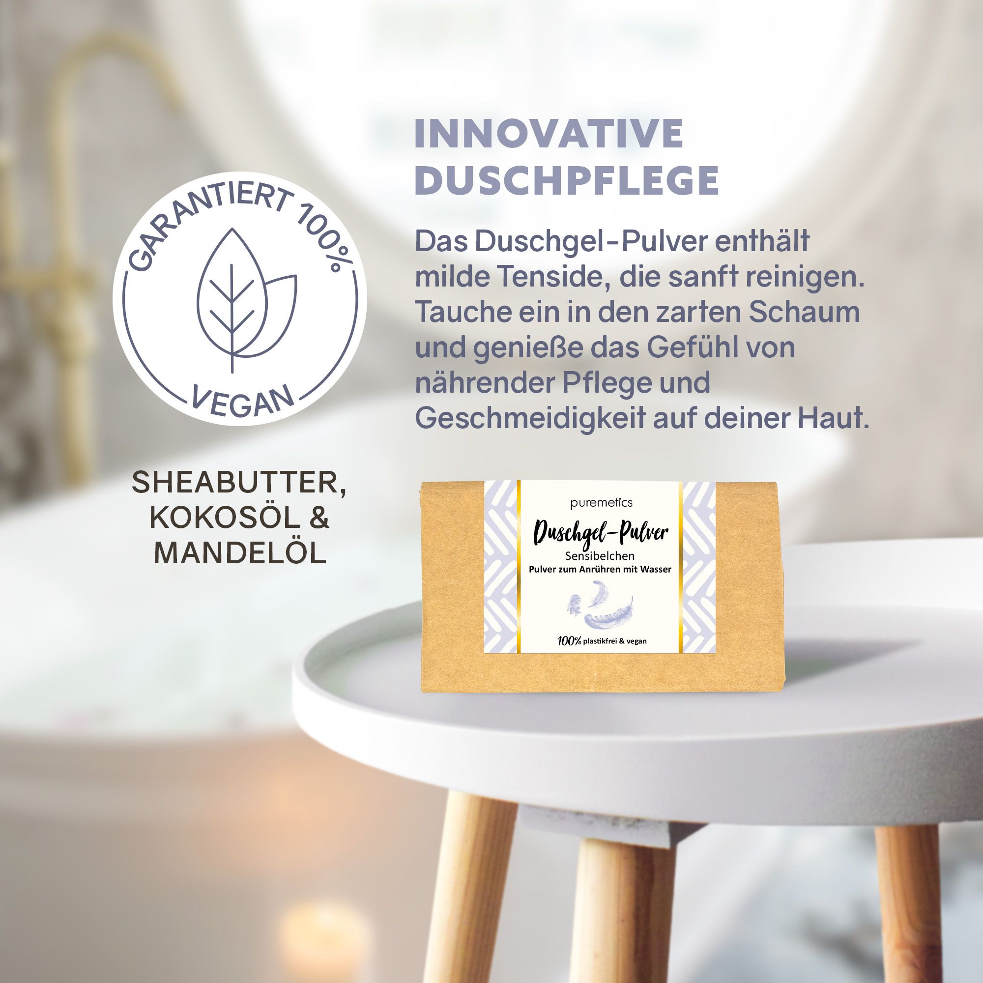 puremetics Duschgel-Pulver 'Sensibelchen'
