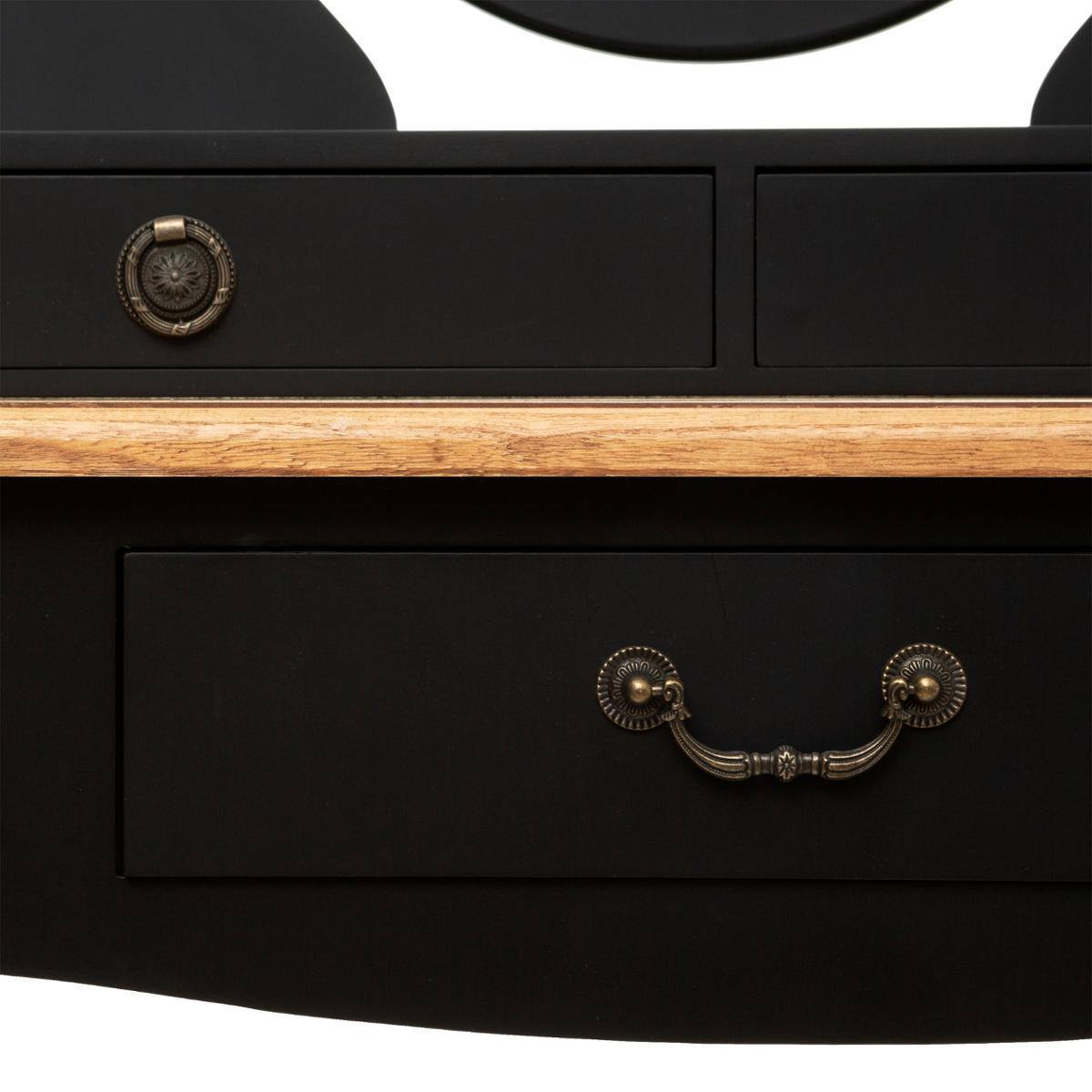 COIFFEUSE 3 TIROIR NOIR CHRYSA