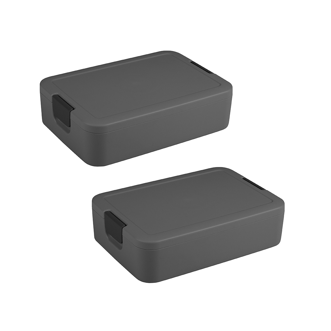 Sunware sigma home food 2 stuks broodtrommel - antraciet