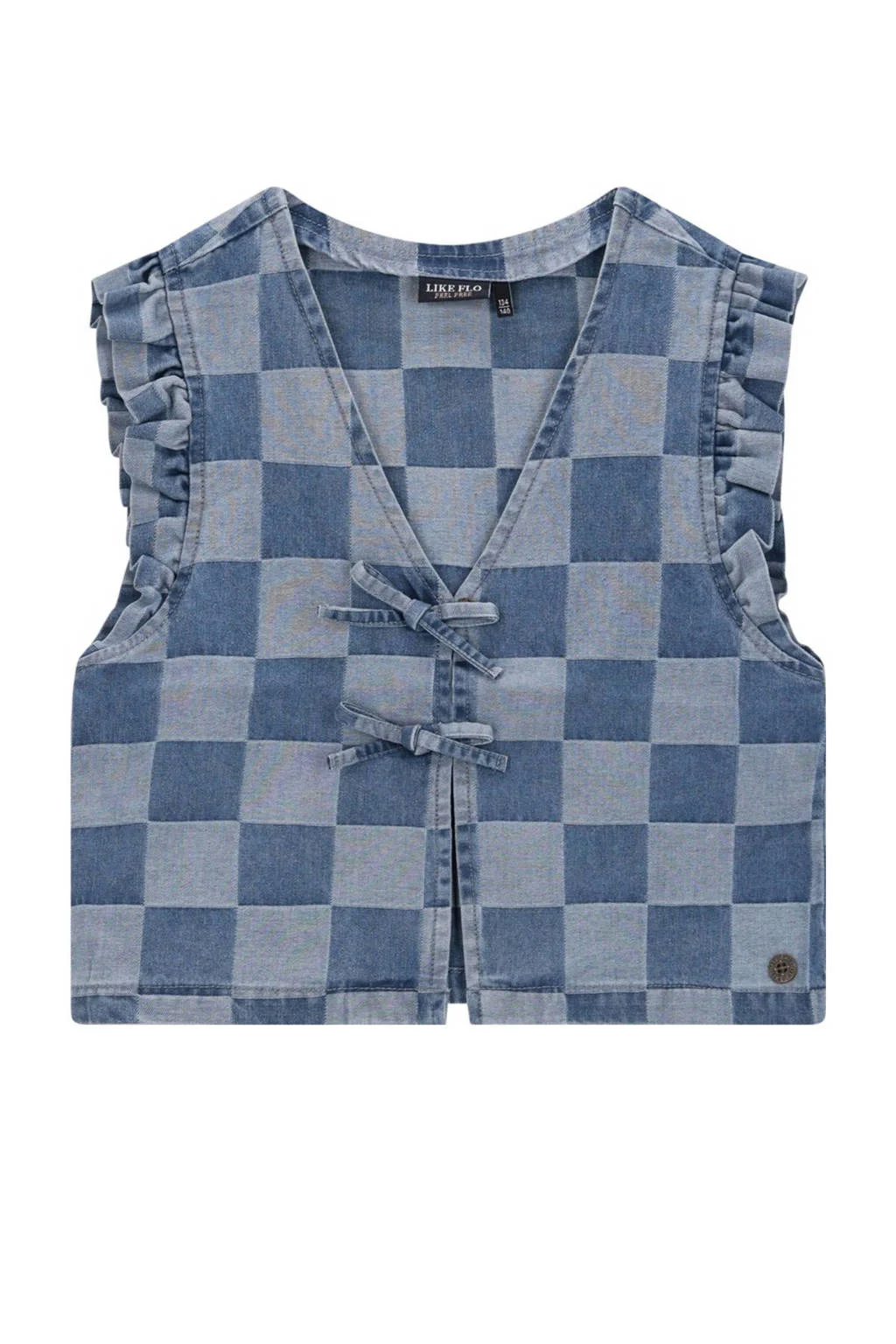 Like Flo denim gilet blauw
