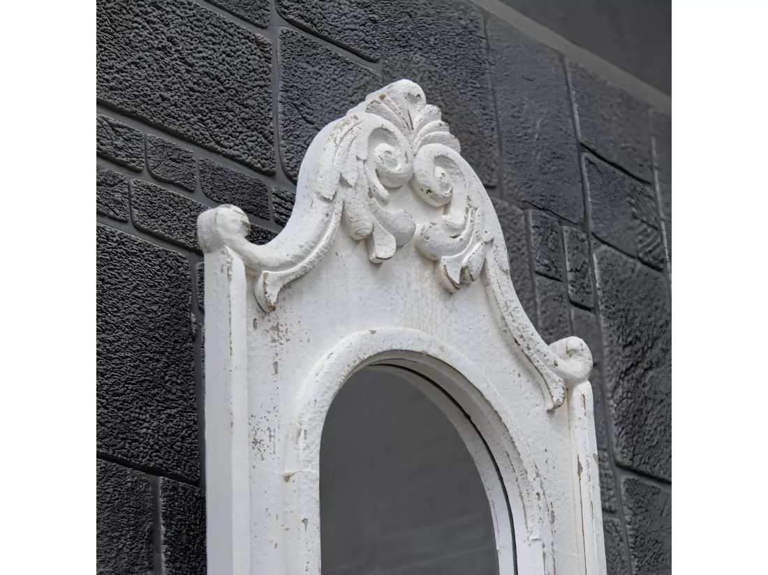 Grand miroir Bois-MDF Blanc - Décoration d'Autrefois