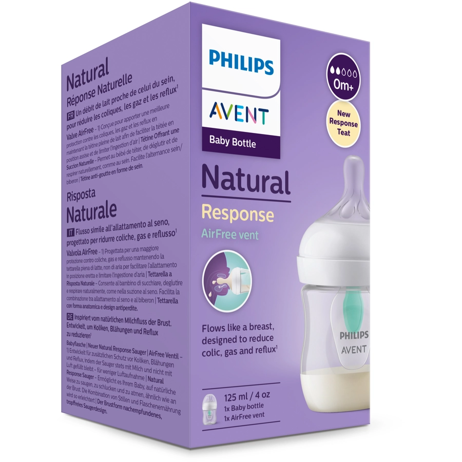 Philips Avent Babyflasche SCY67001 Natural Response mit AirFree Ventil 125ml