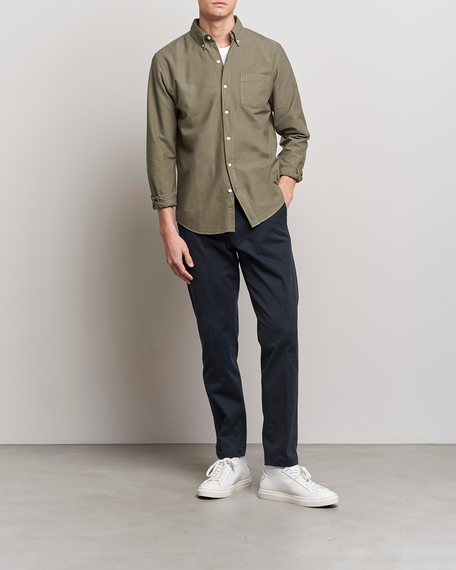 Colorful Standard Classic Organic Oxford Button Down Shirt Dusty Olive