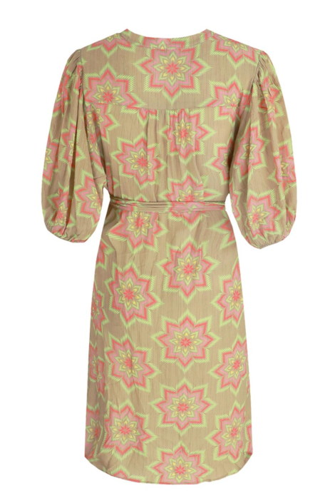 Fluresk groene dames jurk