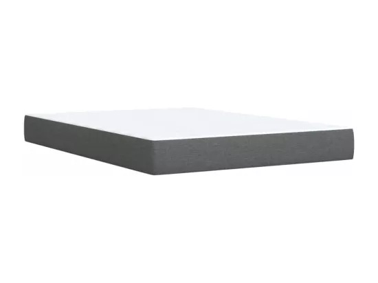 Sommier à lattes de lit avec matelas Gris foncé 160x200cm Tissu