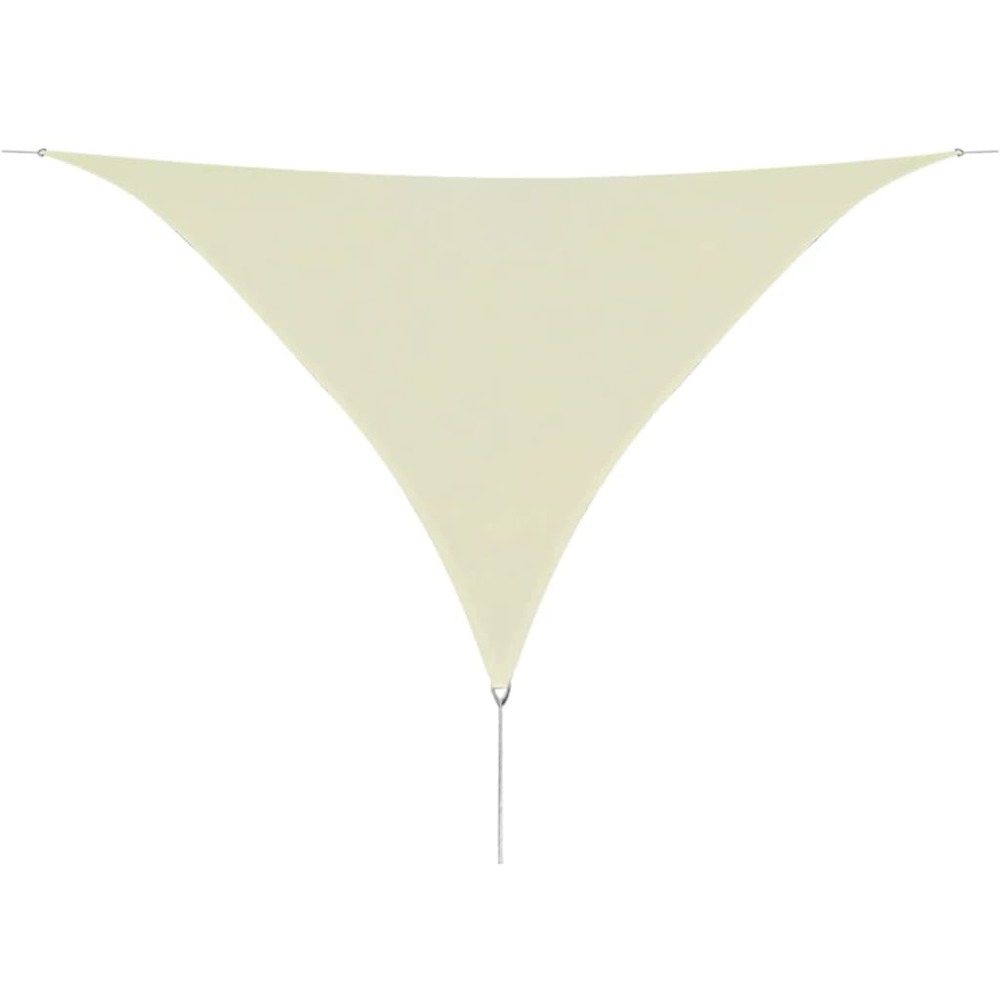 Parasol en pehd triangulaire 5 x 5 x 5 m crème
