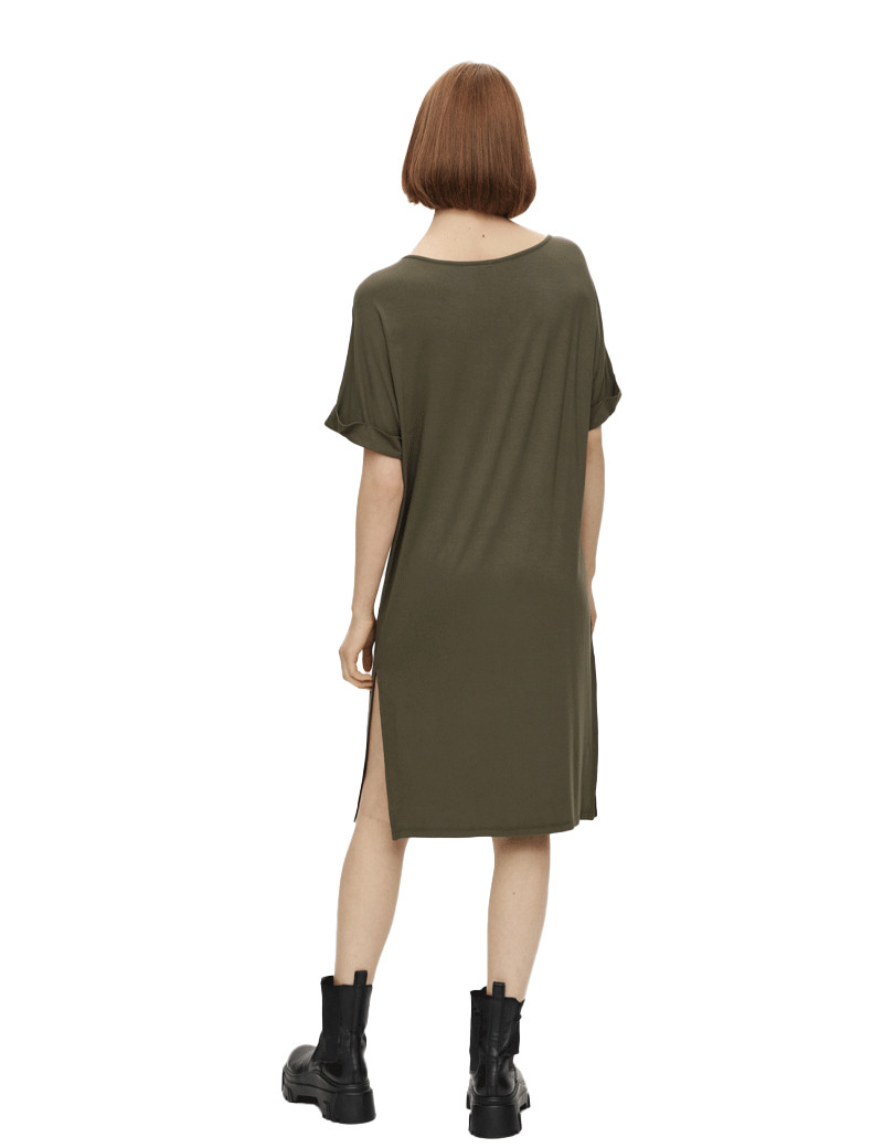 PIECES ROBE LONGUE VISCOSE NEORA KAKI