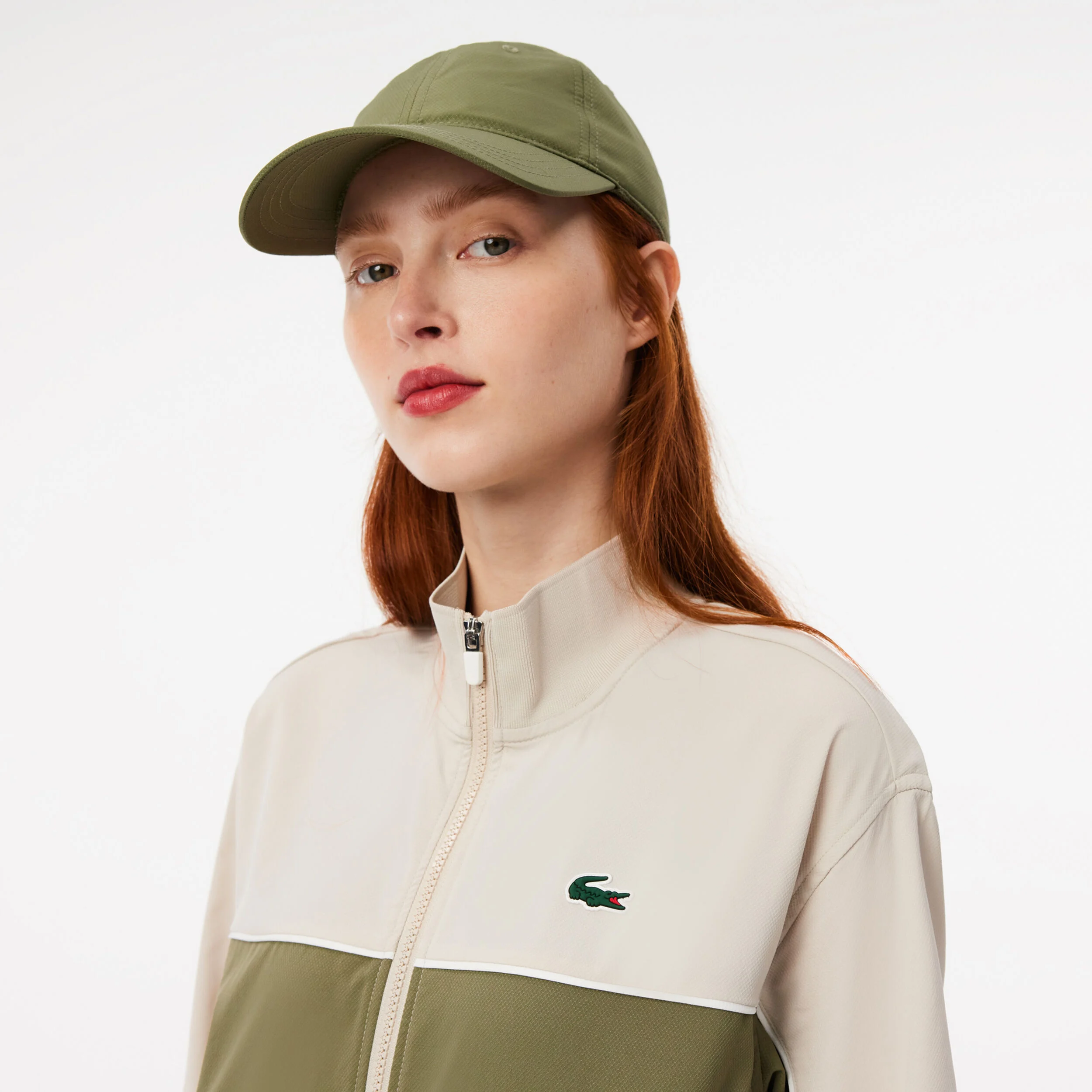 Lacoste Veste De Survêtement Femmes - Beige , Vert Olive