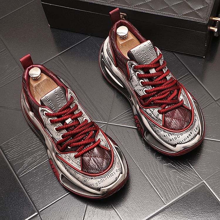 Mr Ozera - Platformsneakers met letters
