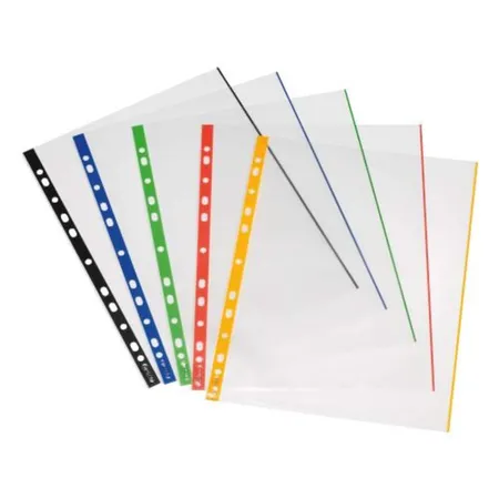 Herlitz Prospekthülle A4 gk farbiger Rand transparent, farbig sortiert 10er