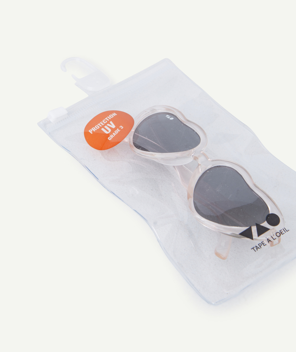 LUNETTES DE SOLEIL BÉBÉ FILLE COEUR ROSE PÂLE