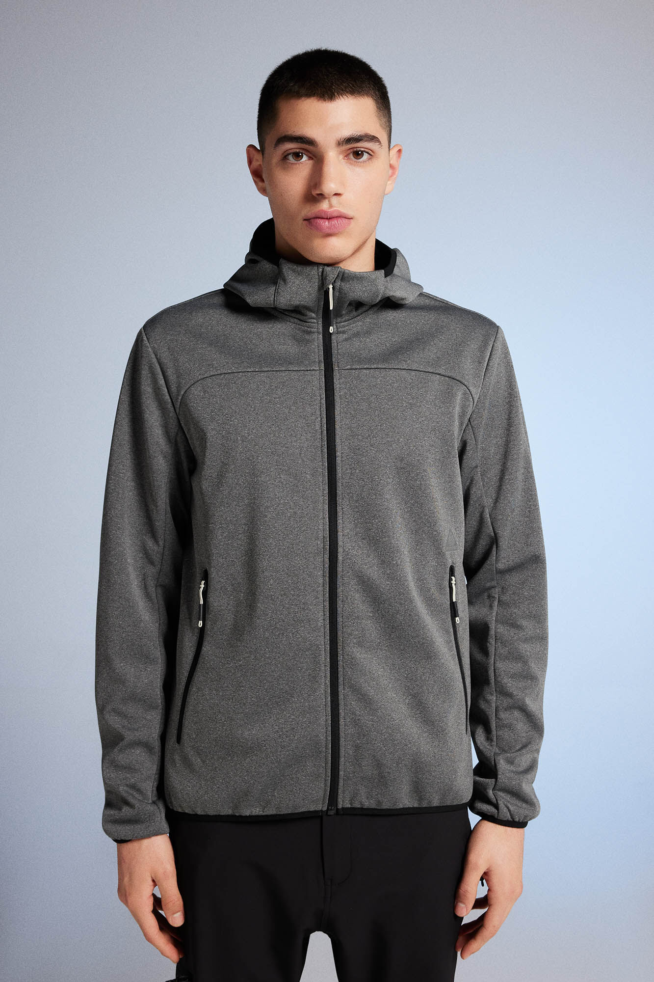 Jaqueta técnica softshell - cinza médio