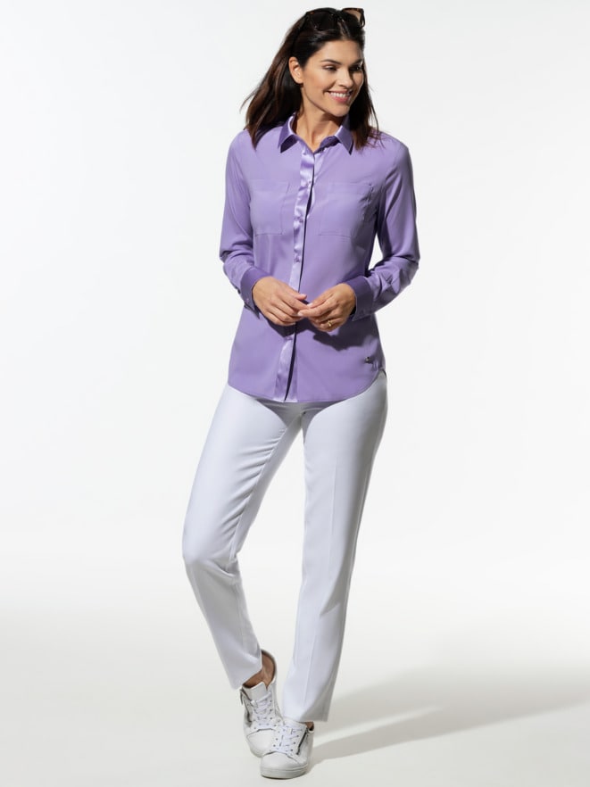 Seiden-Hemdbluse Edel-Basic