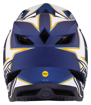 Casque Intégral Troy Lee Designs D4 Composite Mips Matrix Bleu/Blanc S (54-55 cm)