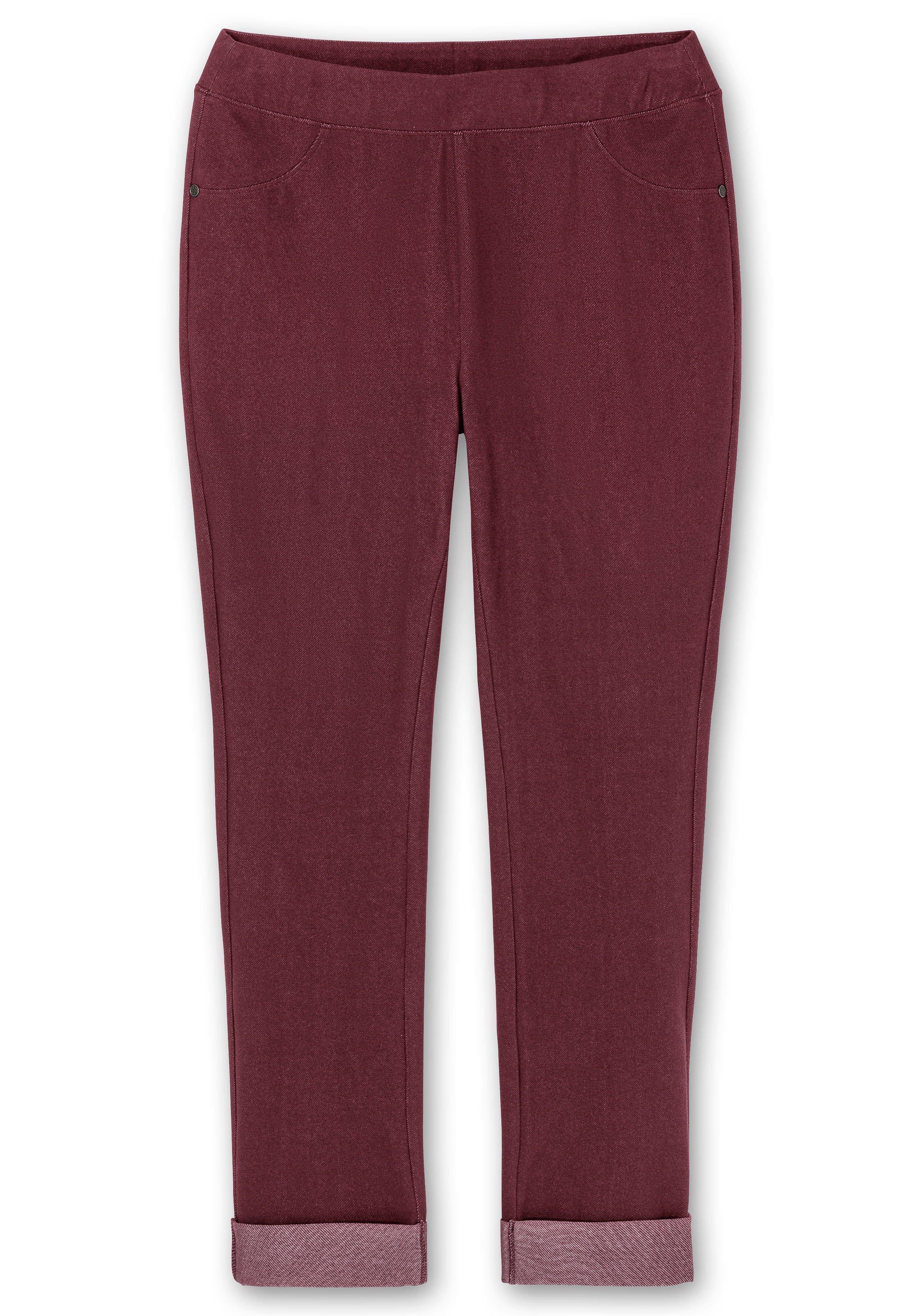 Leggings mit fixiertem Aufschlag am Saum