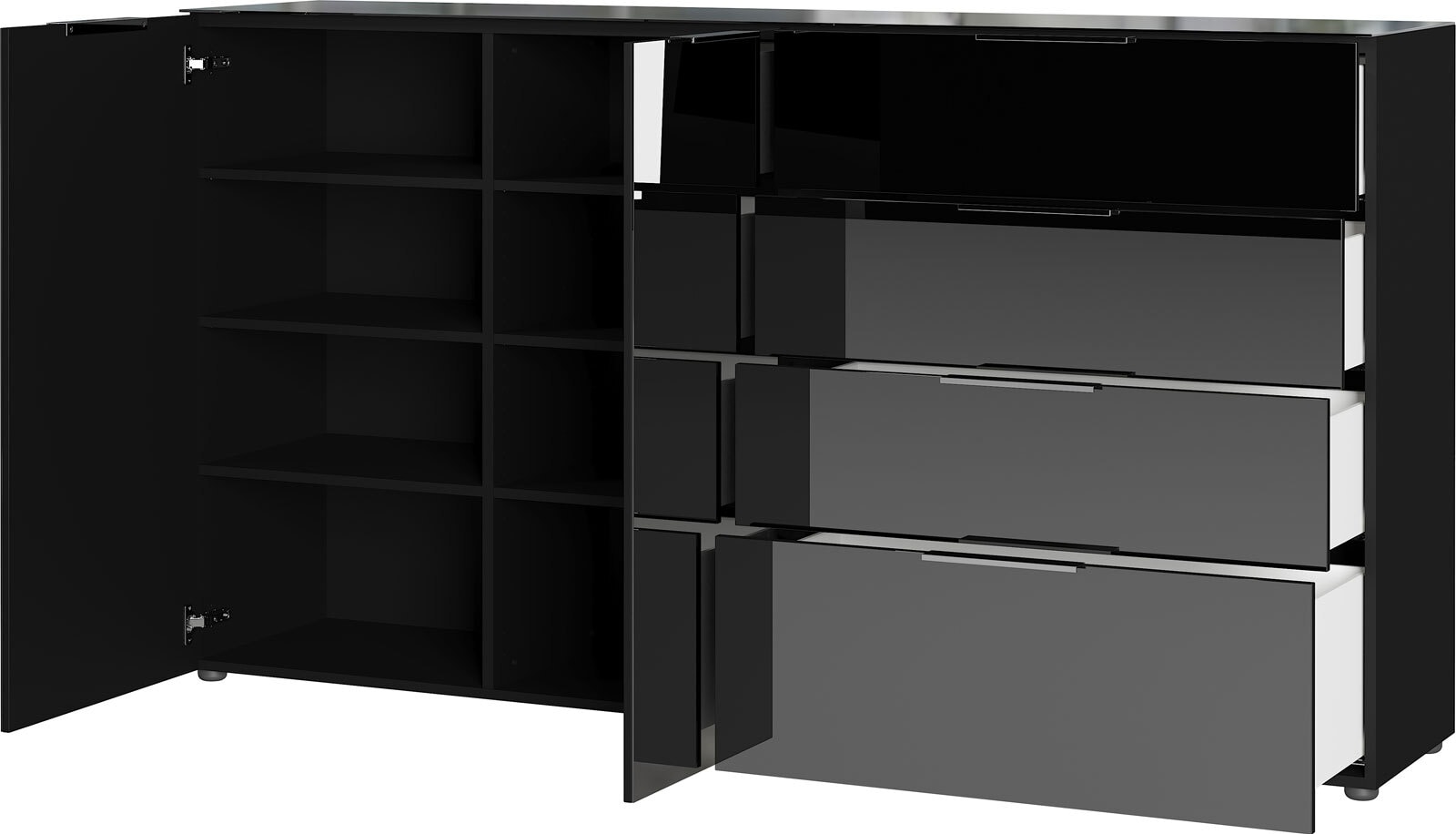 Sideboard OAKLAND 184 x 102 cm Schwarz
