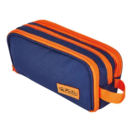 Herlitz Doppelfaulenzer uni blau/orange