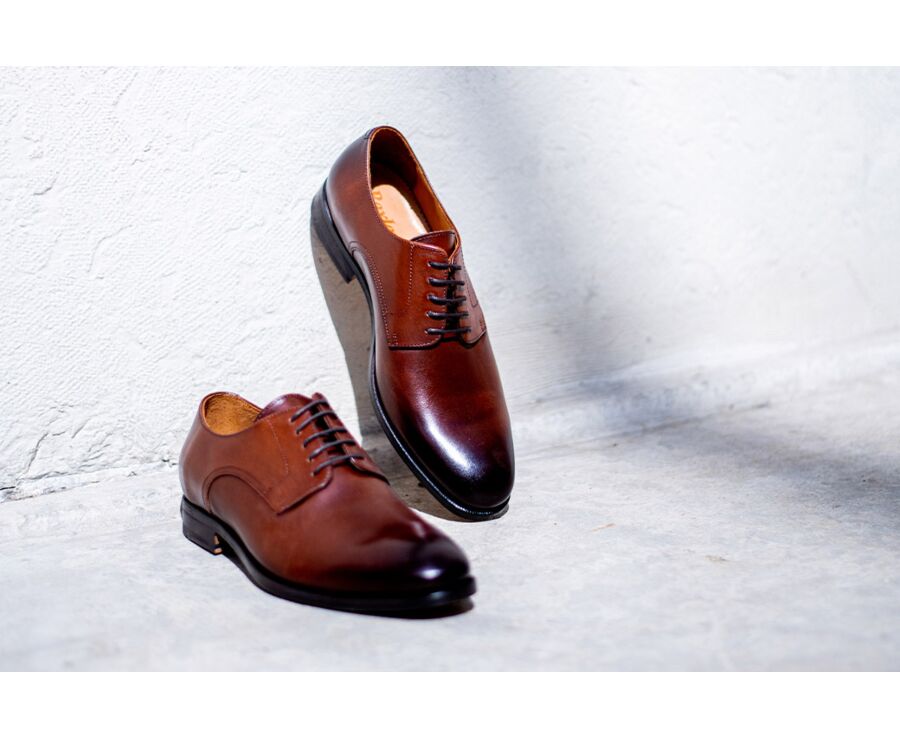 Derby homme châtaigne patiné - PENFORD