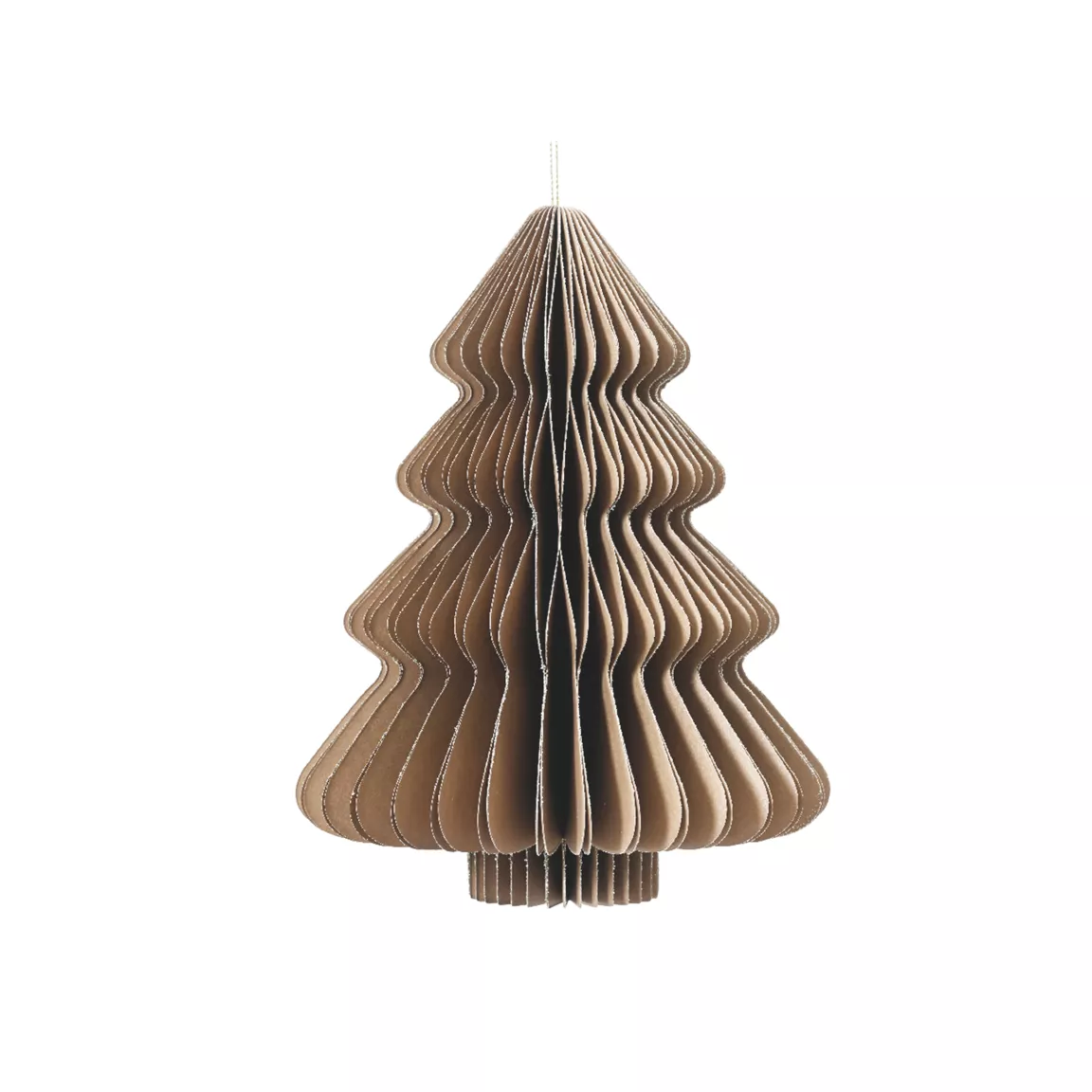 Sapin en papier à suspendre (H15 cm) Fermeture Magnétique Brun