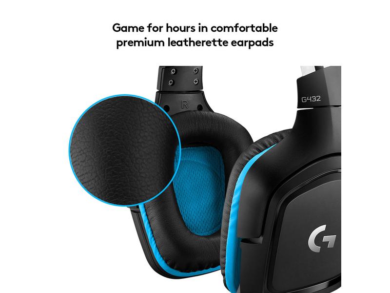 Logitech Headset G432 7.1 Surround Schwarz Over-Ear Gaming-Headset