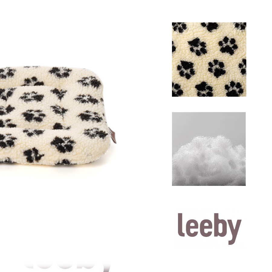 Tapete macio para cães Leeby com estampa de pata