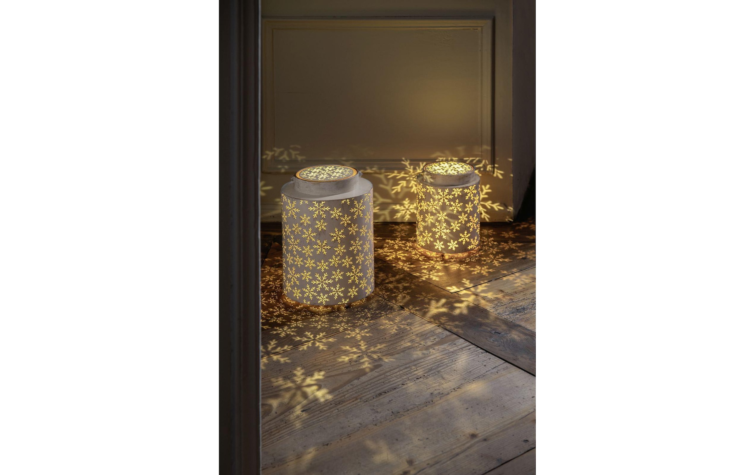 STT LED Laterne »Aura flake« Warmweiss