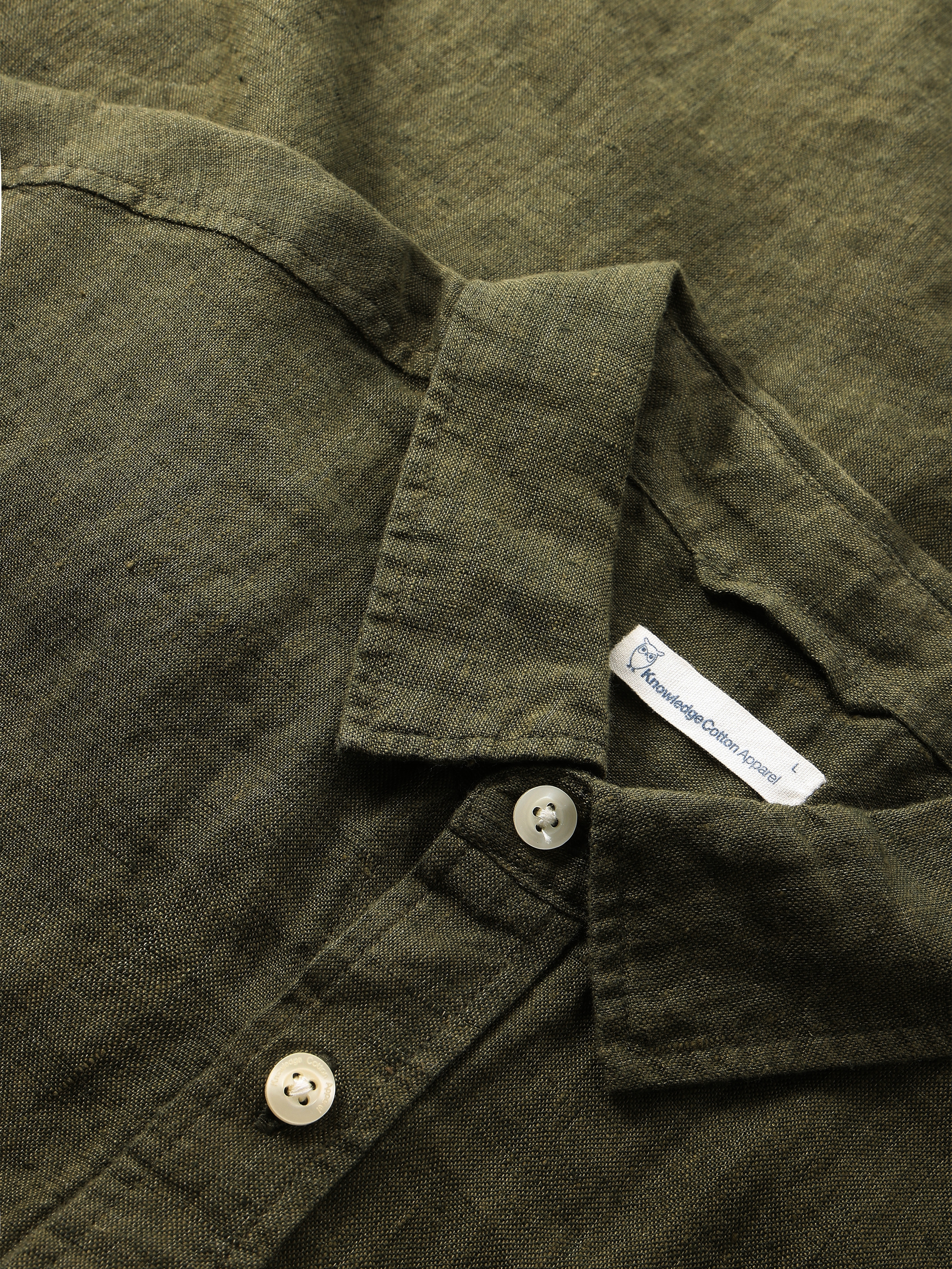 Regular Linen Short Sleeve Shirt M