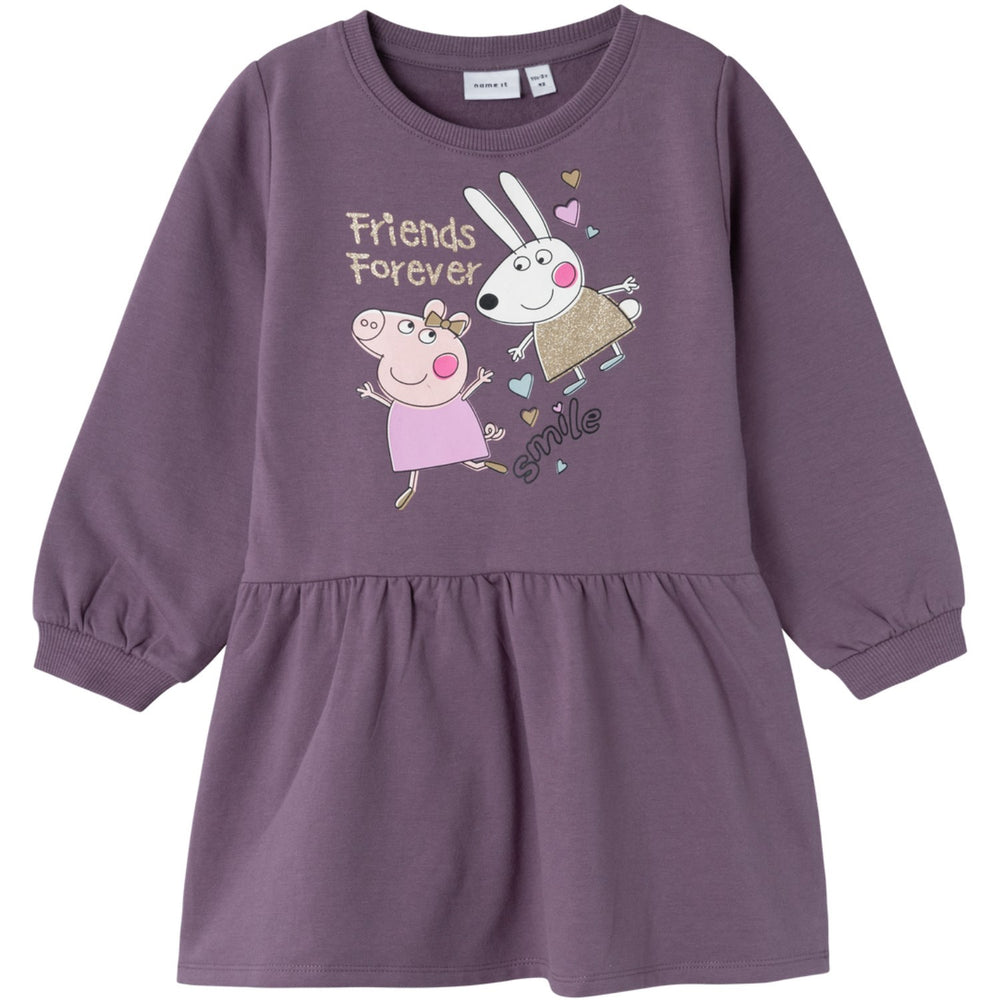 Køb Name It Arctic Dusk Amira Peppa Pig Sweat Kjole