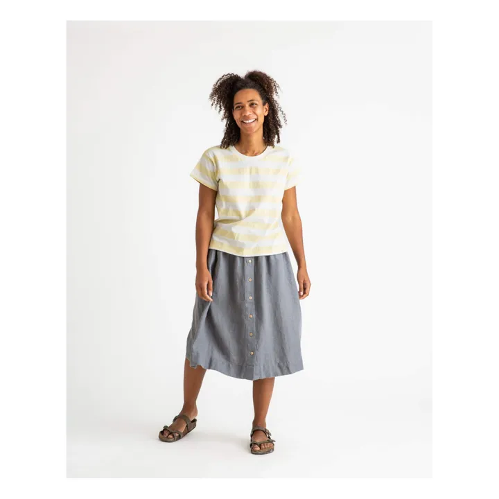 Matona T-shirt Essential Rayures Coton Bio | Jaune pâle