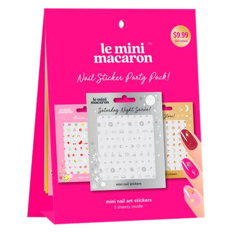 Le Mini Macaron Mini Nail Art Stickers Party Pack
