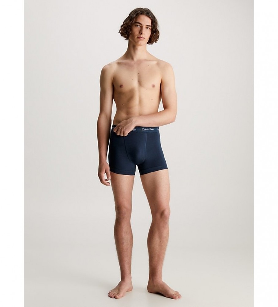 Pacote com 5 cuecas boxer Calvin Klein com logotipos multicoloridos
