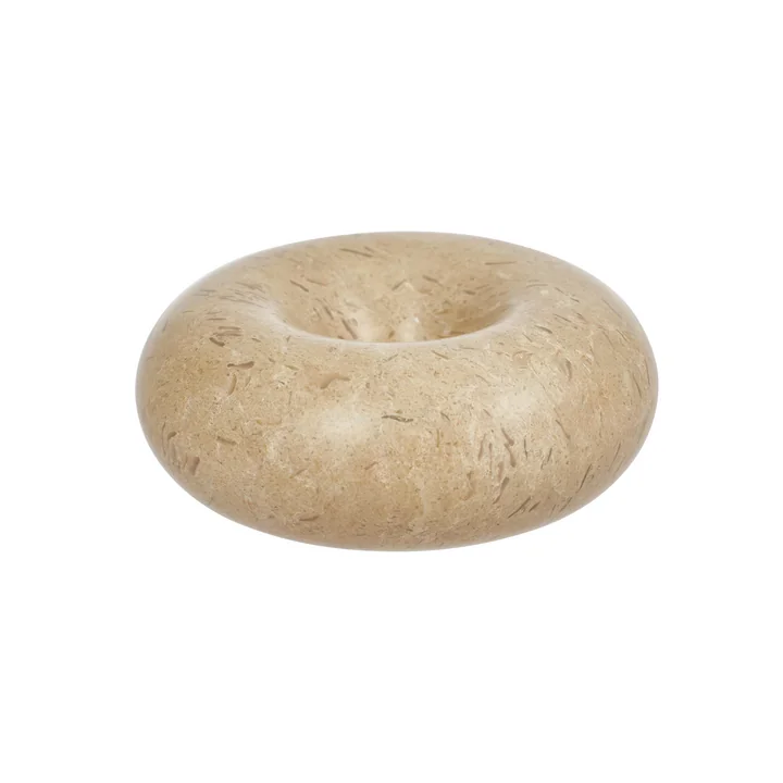 OYOY - Savi Marmor Kerzenständer, Ø 10 cm, beige