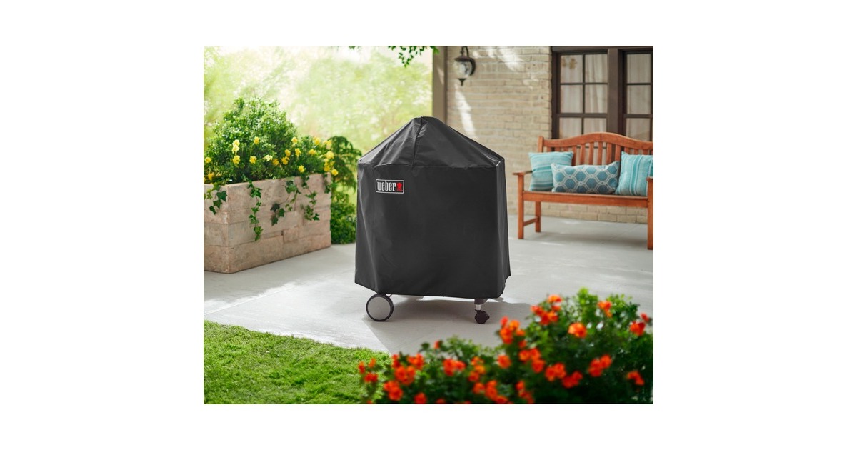 WeberPremium barbecuehoes - Performer houtskoolbarbecues van 57 cm met opklapbaar werkblad beschermkap  (Zwart)
