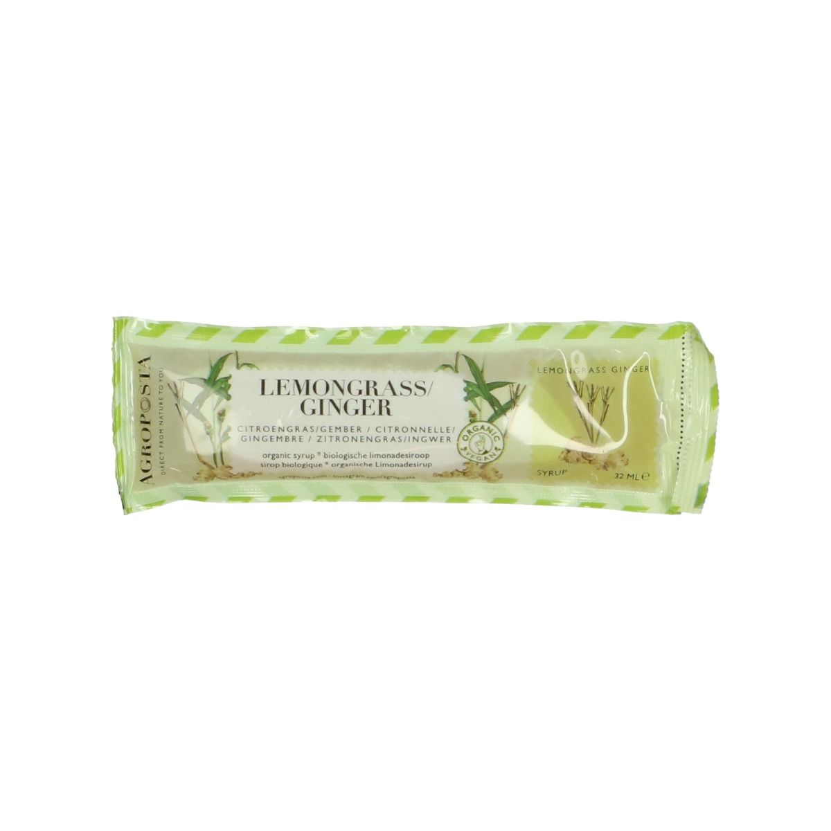 Limonadesiroop, citroengras & gember, biologisch, 32 ml