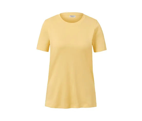 Basic T-Shirt, gelb