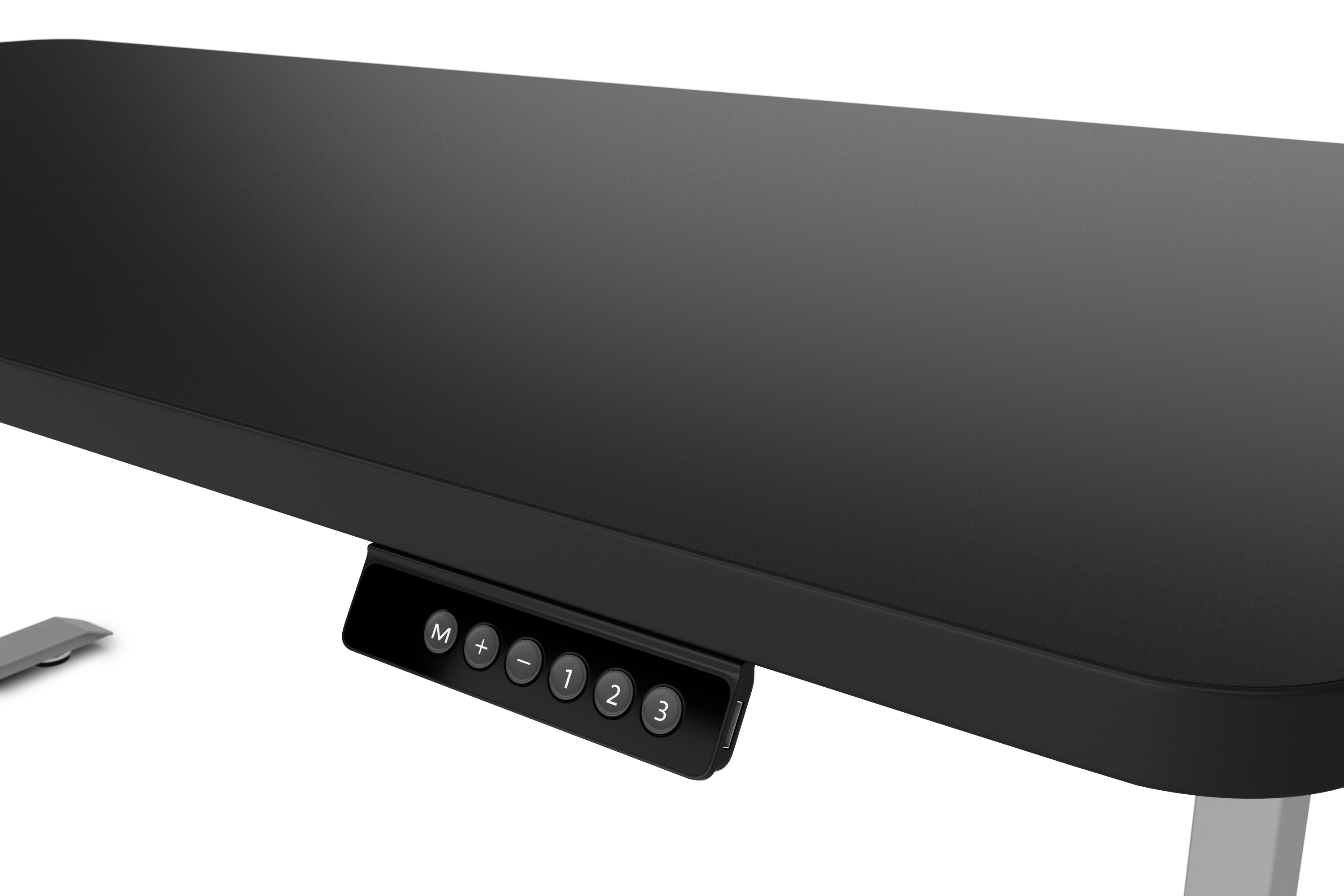 Stehpult elektrisch PREMIUM schwarz/grau 160 x 80 cm